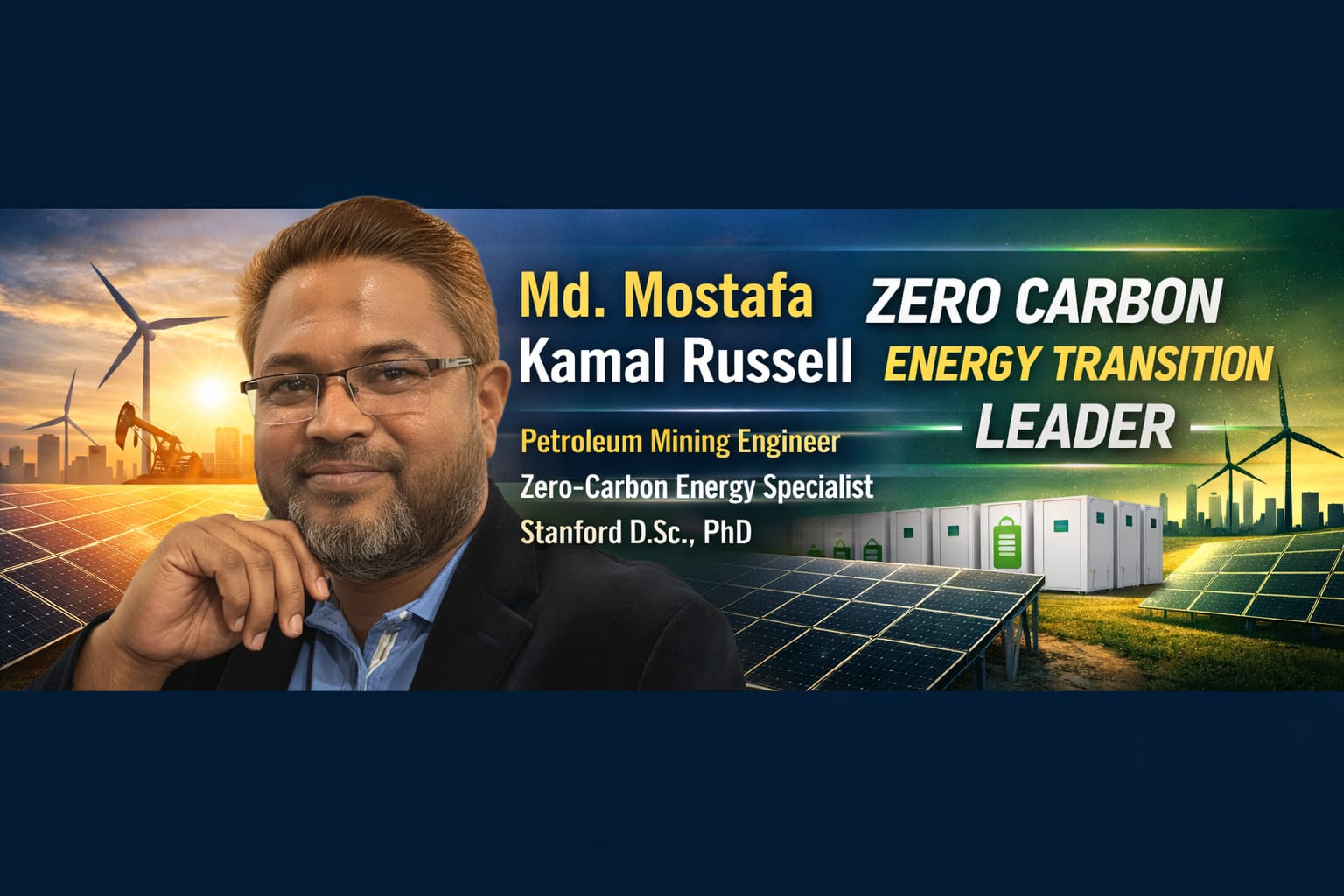 Md. Mostafa Kamal Russell &mdash; Petroleum Mining Engineer, Zero-Carbon Energy Specialist, Stanford D.Sc., PhD &mdash; Zero Carbon Energy Transition Leader